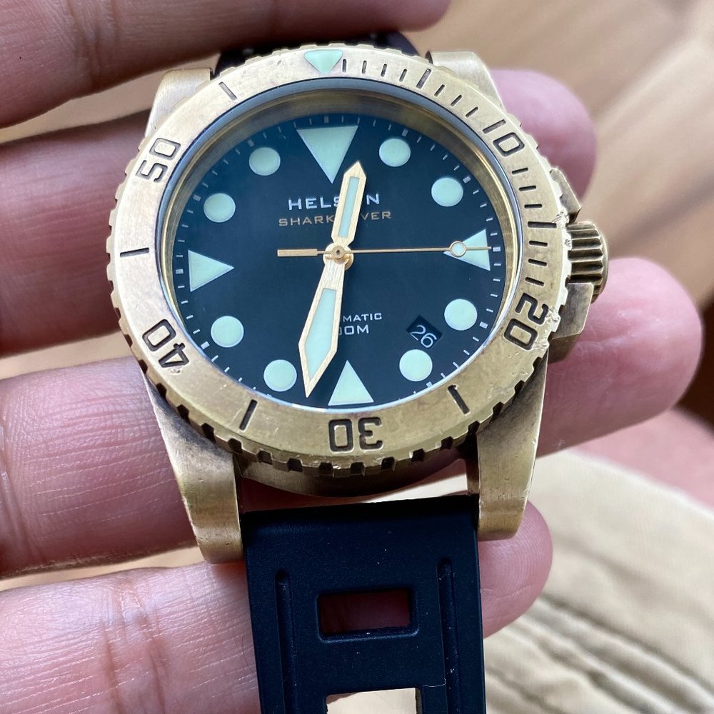 HELSON - 2 Dive Watches. Brass 42 & Titanium 45